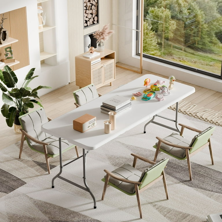 edx Folding Table, Outdoor Indoor Heavy Duty Portable with