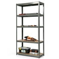 thumbnail image 5 of Gymax 72'' Metal 5-Tier Garage Storage Rack Shelf Adjustable Freestanding Gray, 5 of 8