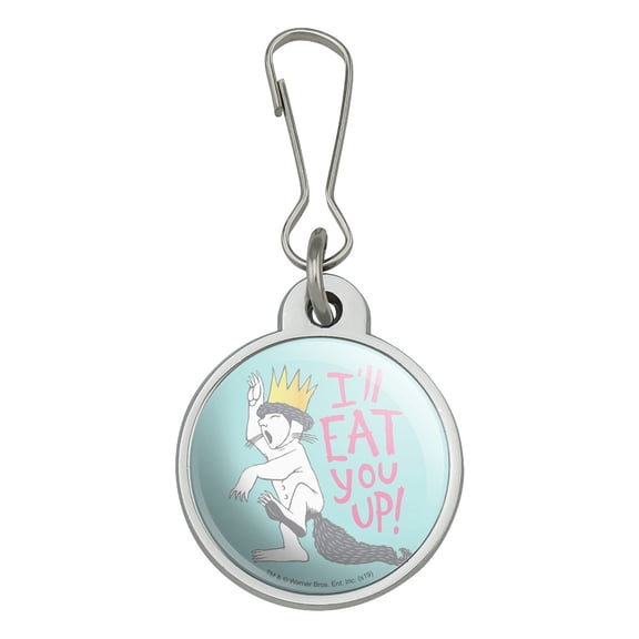 Where the Wild Things Are Eat You Up Jacket Handbag Purse Luggage Backpack Zipper Pull Charm