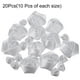 thumbnail image 3 of 20 piezas 2 tamaños rosas de cinta de satén 2.5cm/5cm rosas de cinta de telas artificiales para accesorios de manualidades (plata), 3 of 5