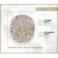 thumbnail image 4 of Soft Microfiber Bathroom Toilet Lid Cover, Machine Washable Seat Covers, 18x18, Stays in Place Rubber Backing, Fits Most Round, Elongated and Oblong Lids, Home Decor Accessories, Ivory, 4 of 8