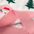 thumbnail image 6 of Mrzhqd Girls Toddler Christmas Sweater Christmas Snowman Snowflake Reindeer Print Sweater Crew Neck Long Sleeve Knit Pullover Cute Tops Fall Winter Kids Clothes Pink Size 5-6 Years, 6 of 9