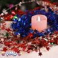 thumbnail image 3 of PMU 150 Ft Red Star Garland – Shiny Tinsel Wire Garland for Christmas, Halloween, Wedding & Birthday Party Decor, Holiday Garlands Ornament for Festive Home Decoration (6pc-25Ft Each), 3 of 7