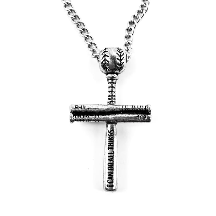 Baseball Bat Cross Chain