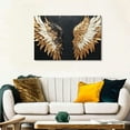thumbnail image 5 of Shadudu Angel Wings Canvas Wall Art Artwork Black And Picture Angel Wing Abstract Canvas Feather Art Print Angel WingAbstract Angel Painting For Living Room 36x24in, 5 of 7