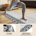 thumbnail image 4 of Black Geometric Diamond Striped Pattern Hot Yoga Mat Towel Non Slip for Hot Yoga - Quick-Drying Yoga Mat Cover with 4 Corner Pockets with Travel Bag - Hot Yoga Towel Non Slip 70"x26", 4 of 6