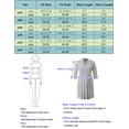 thumbnail image 4 of HN Women Comfy Plus Size Robe Sleepwear 3/4 Sleeve V-Neck Loungewear Bathrobe Nightgown, 4 of 10