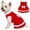 Red, variant on UOSIA Dog Christmas Dress with Bowtie Fleece Pet Princess Skirt Girl Winter Outfit Party for Small Dogs