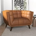 thumbnail image 5 of Pemberly Row Tufted Tight Back Leather Upholstered Lounge Chair - Tan, 5 of 7