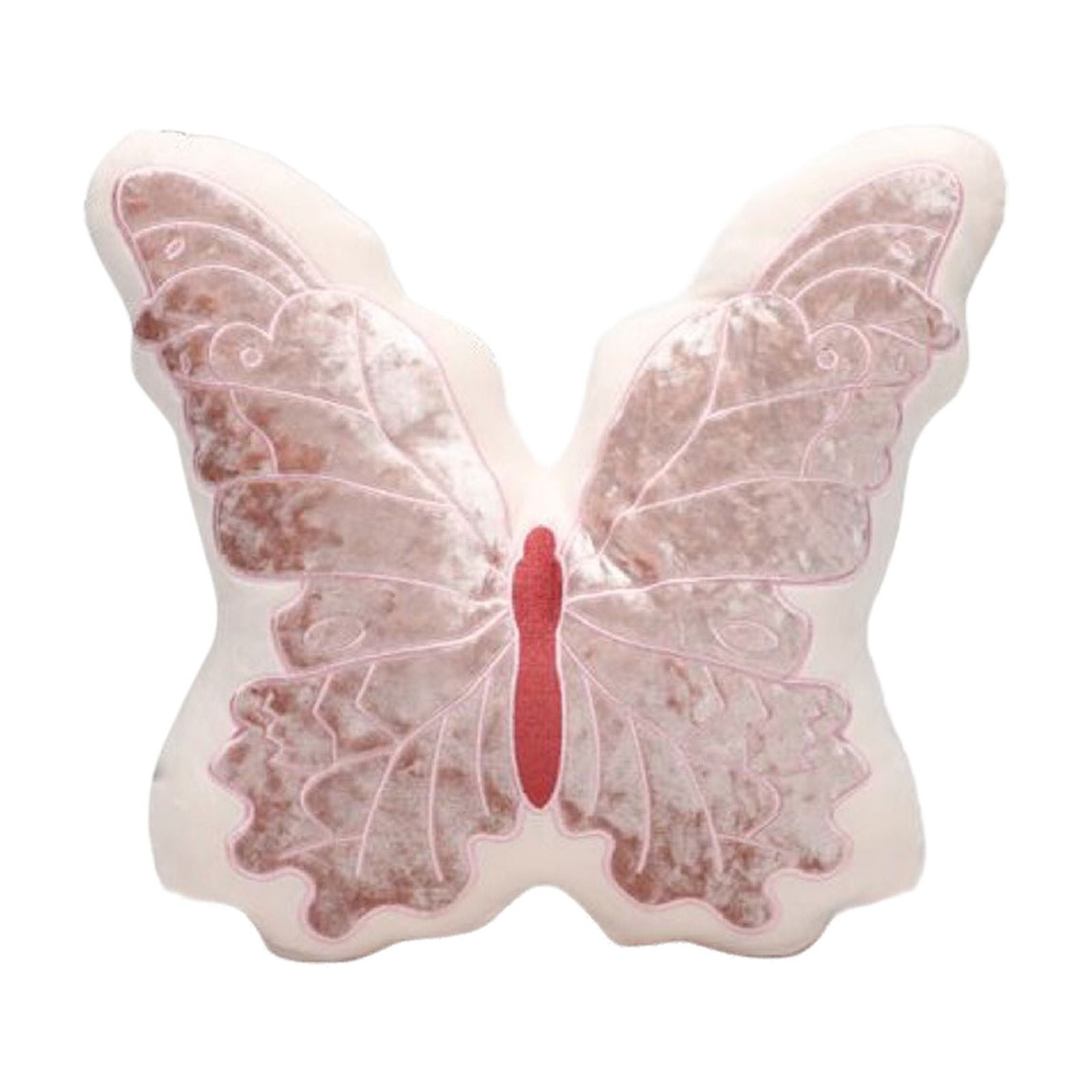 Specollect 5Pcs Lovely Butterfly Shaped Throw Pillow - Soft Stuffed Seat Cushion Pad, Pink Plush Velvet Decorative Animal Pillow for Couch, Living Room, Bed