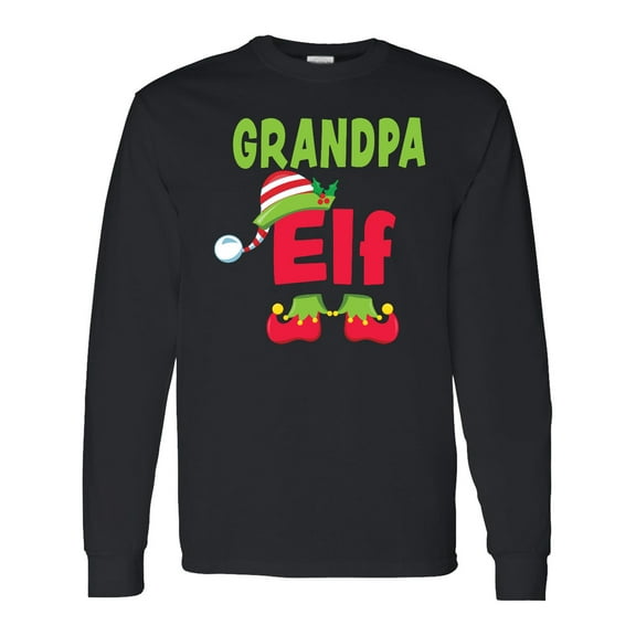 Inktastic Christmas Grandpa Elf Long Sleeve T-Shirt