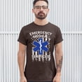 thumbnail image 3 of Tee Hunt Emergency Medical Services T-Shirt American Flag Star of Life EMS Men's Tee, Brown, Small, 3 of 5