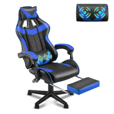 Yaheetech Adjustable & Ergonomic Swivel Gaming Chair, Black and 