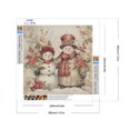 thumbnail image 2 of Pintura de diamante 5D DIY, taladro redondo completo, Kit de muñeco de nieve de Navidad, decoración del hogar, 30x30cm, 2 of 9
