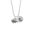 thumbnail image 2 of Delight Jewelry Silvertone Antiqued Fish Silvertone Script Initial Disc - Q - Charm Necklace, 20"+3", 2 of 4