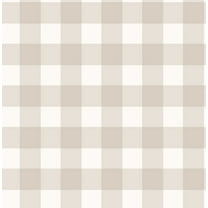 Fine Decor Patrice Light Brown Gingham Wallpaper