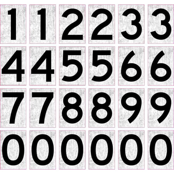 1in x 0.8in Distressed Background Mailbox Number s