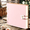 Pink, variant on Square Blank Notebook with Flower Clasp, 5.9*5.9 Inch PU Leather Unlined Journal, 120 Sheets, Cute Bow Closure Refillable Travel Sketchbook, Softcover Writing Journal for Daily Use, Purple