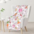 thumbnail image 1 of Bunny Blanket Gifts - 40x50 Inches Cartoon Throw Blanket for Women & Girls - Pink Soft Fuzzy Plush Blankets for Couch, Sofa, 1 of 5