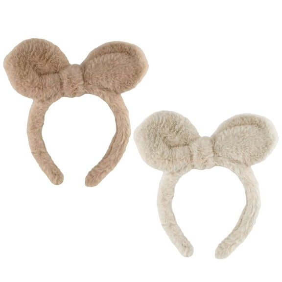TEHAUX 2Pcs Bunny Ear Hairband Lightweight Decorative Headbands for Party Cosplay, Assorted Colors, Comfortable and Stylish