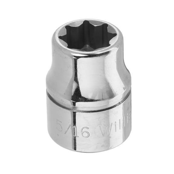 5/16" x 3/8" Drive 8 Point Shallow Supertorque™ Socket, Chrome Finish. Not Suitable For Impact Use. Williams® USA # JHWBD-810
