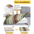 thumbnail image 5 of Sage Green Couch Cushion Covers Stretch, Washable Sofa Seat Covers Individual Seat Cushion Sofa Slipcovers Farmhouse Wood Grain Vintage Brown Striped Couch Cover Furniture Protector S-1PCS, 5 of 7