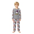thumbnail image 2 of Halloween Family Pajamas Set Long Sleeve Crew Neck, Cute Matching Halloween Pajamas with Hat Ghost Bow Print, Cozy Family Halloween Pajama Set Sleepwear, 2 of 7