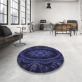 thumbnail image 4 of Ahgly Company Machine Washable Indoor Rectangle Transitional Deep Periwinkle Purple Area Rugs, 8' x 10', 4 of 7