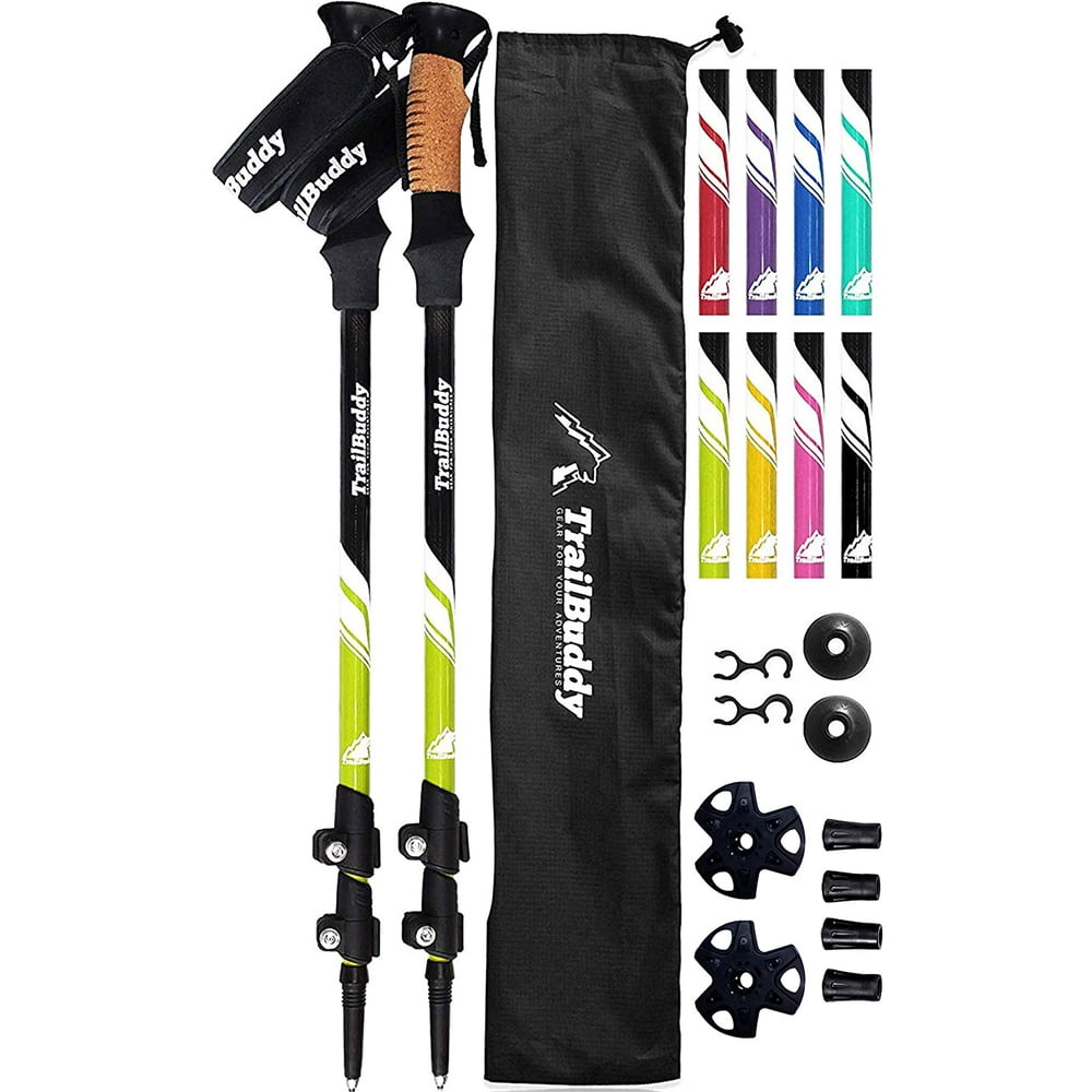 TrailBuddy Lightweight Aluminum Trekking, Hiking Poles, Walking Sticks