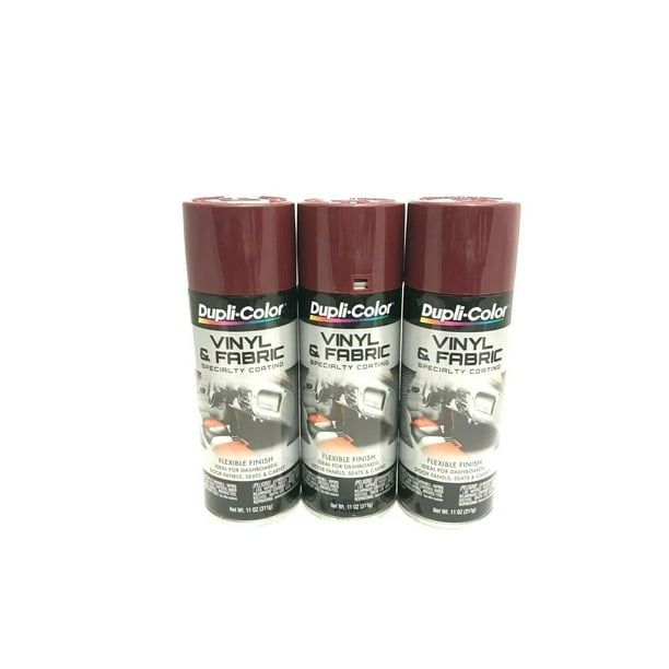 Duplicolor HVP110 3 Pack Vinyl & Fabric Spray Paint Burgundy 11 oz