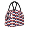 thumbnail image 2 of Lunch Tote Bag Serbian Flag Trendy Lightweight Reusable Stylish Bento Box for Adult Black, 2 of 7