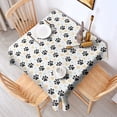 thumbnail image 2 of Black Dog Puppy Paw Square Tablecloth,Waterproof Square Table Cover,Wipeable Spillproof Washable Table Cover for Home Kitchen Party Decor 42"X42"(107x107cm), 2 of 6