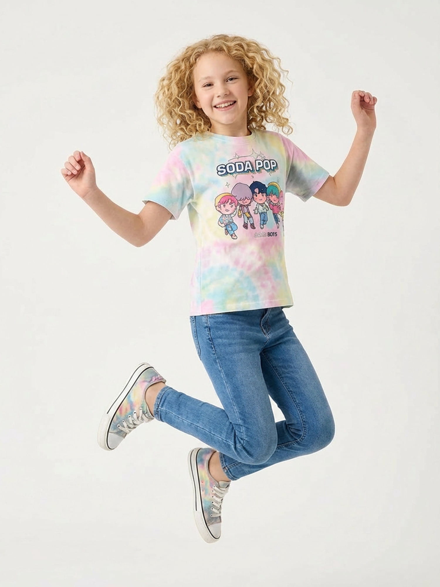 KPop Demon Hunters, Girls' & Big Girls' Graphic T-Shirt, Saja Boys, Sizes 4-16