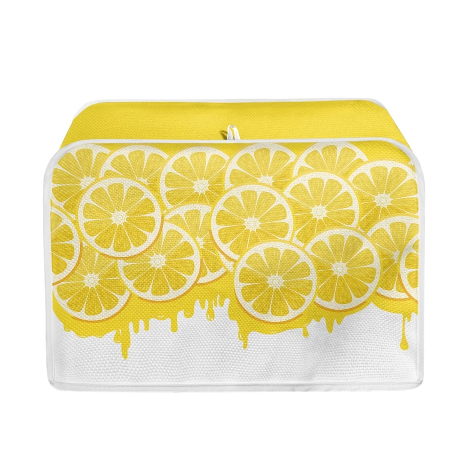 FKELYI Yellow Lemon Toaster Covers Durable Toaster Covers 4 Slice Wide