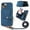 blue, variant on Jiahe Cover for iPhone 12 Pro Max, Wallet Case with Card Holder,Shockproof PU Leather Zipper Purese Kickstand with Adjustable Detachable Shoulder Strap Case Cover, brown