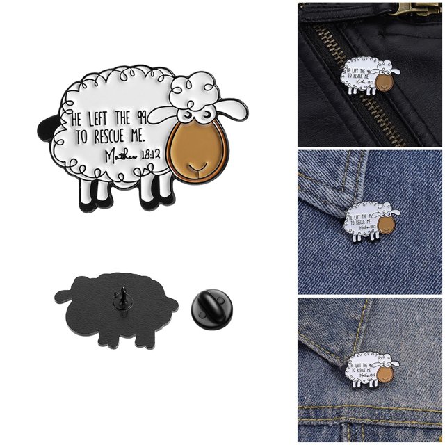 Interesting Sheep Quotes Brooch - Creative Alloy Accessory, Meaningful Gift for Kids & Adults, Suitable for Parties & Daily Wear