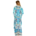 thumbnail image 2 of Sakkas Georgettina 2025 Flowy Rhinestone V Neck Long Caftan Dress / Cover Up - 616 - One Size, 2 of 5