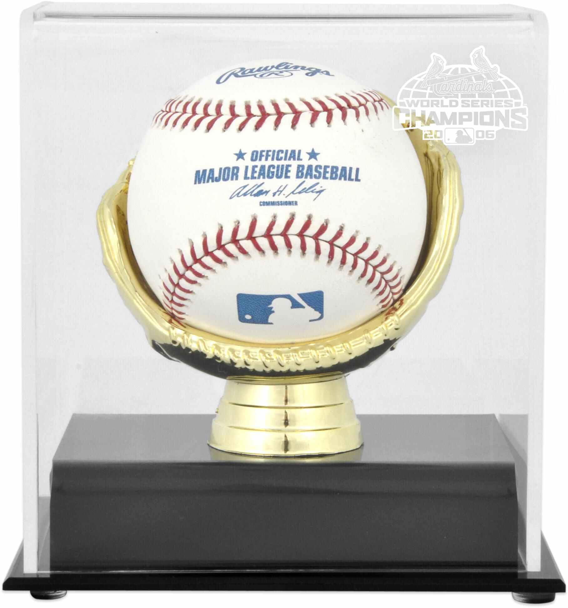 St. Louis Cardinals 2006 World Series Champs Gold Glove Single Baseball Logo Display Case ...