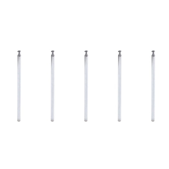 5piezas 96 cm Longitud Antena TV Radio AM FM de Acero Inoxidable Telescopica de 7 Secciones