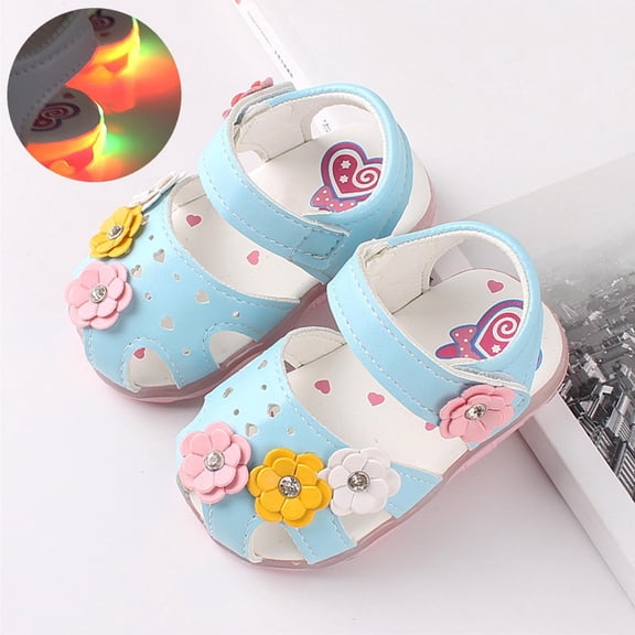 Walking Shoes For Babies Children'S Illuminated Shoes For Outdoor Wear Casual Shoes With Comfortable And Breathable Adhesive Soft Soled Shoes Baby Slip On Shoes
