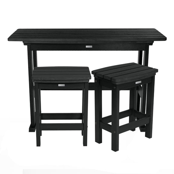 Highwood 3-pc Lehigh Balcony Set - Counter Height, Outdoor, Eco-friendly, Synthetic Wood