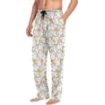 thumbnail image 4 of GZHJMY Men's Leopard Bananas and Pineapples Sleep Pajama Pant, Soft and Comfortable Lounge Sleep Bottoms with Pockets, Men's Sleepwear with Custom Print, X-Large, 4 of 7