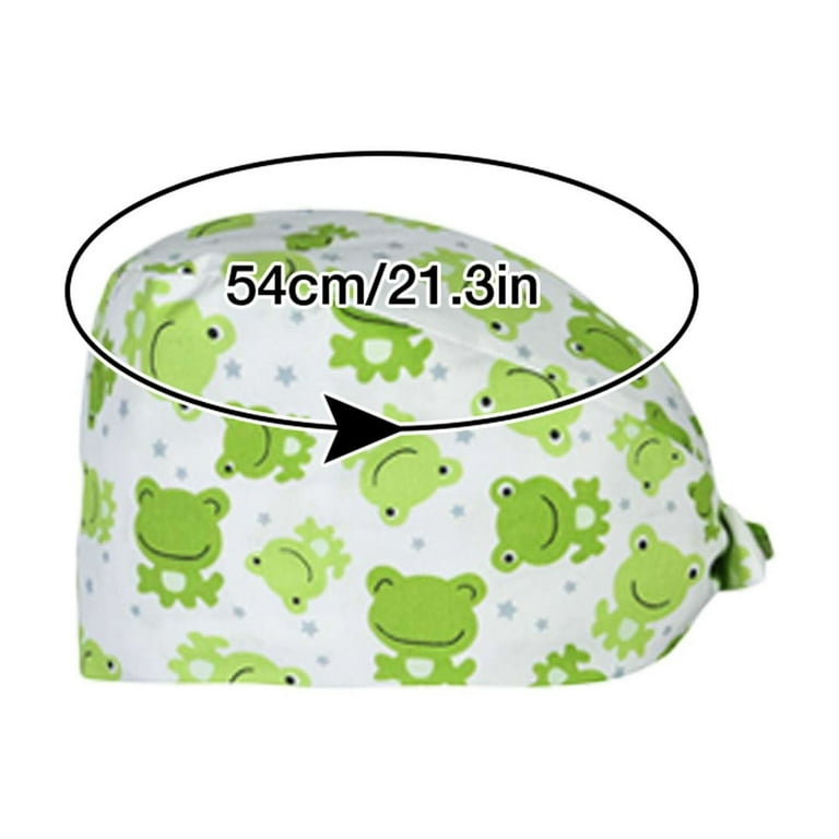 ZHENHONG Nurse Caps for Women Sun Hat Scrub Cap With Bouffant Hat With Sweatband Green One Size Hats