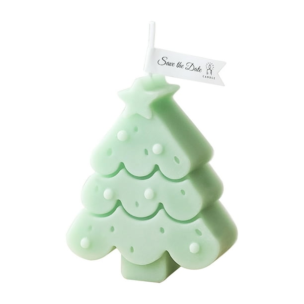 Velas sin humo de colores, bonitas velas de árbol de Navidad, vela perfumada para fiesta de Navidad, Abanopi Verde