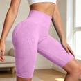 thumbnail image 5 of xfsWaSs Stretchy Workout Biker Shorts for Women Soft Yoga Shorts Tummy Control High Waisted Athletic Shorts Knee-Length Bottoms Activewear, 5 of 8