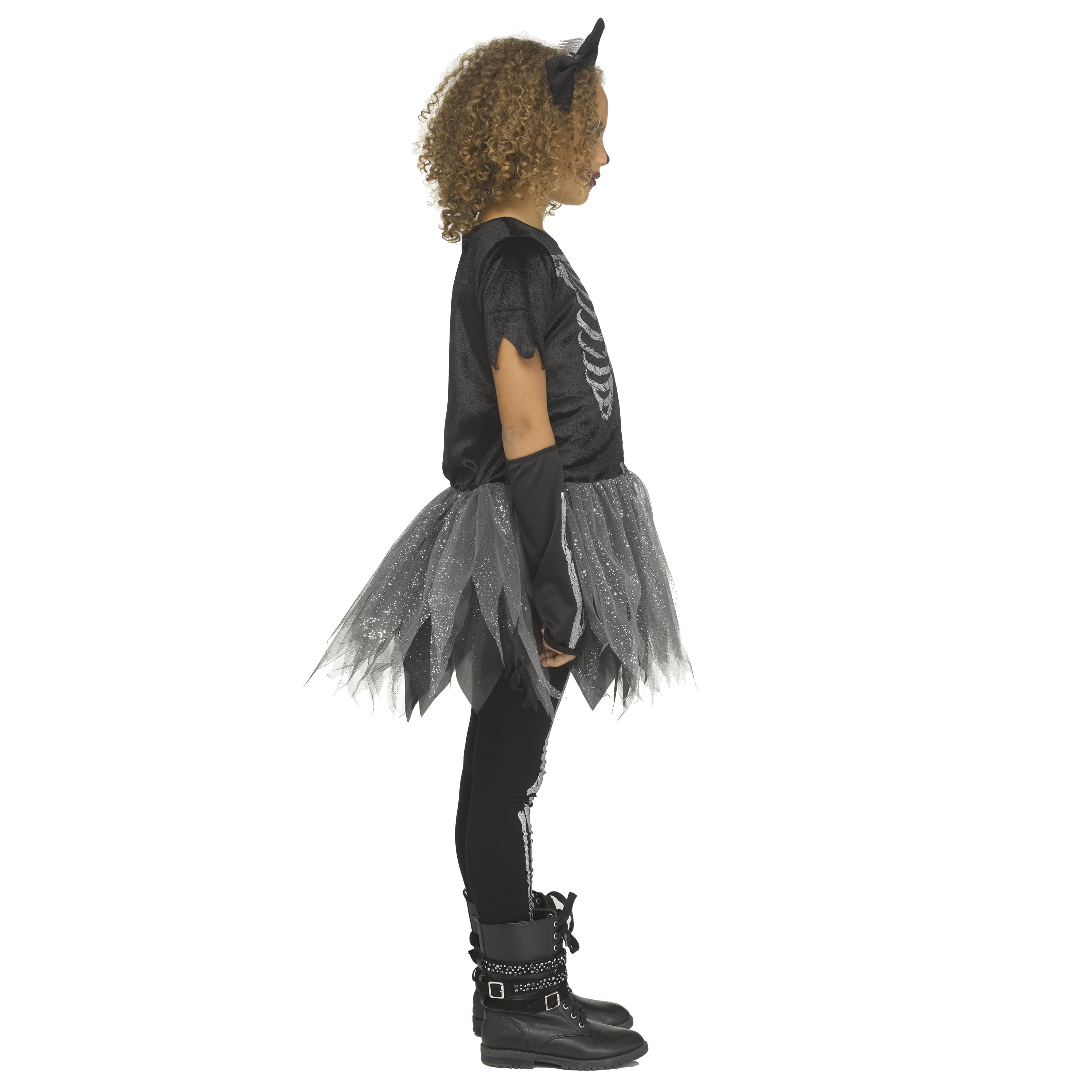 kids silver skeleton dress costume Silver Skele-Girl Skeleton CHILD Girls Costume NEW Dress