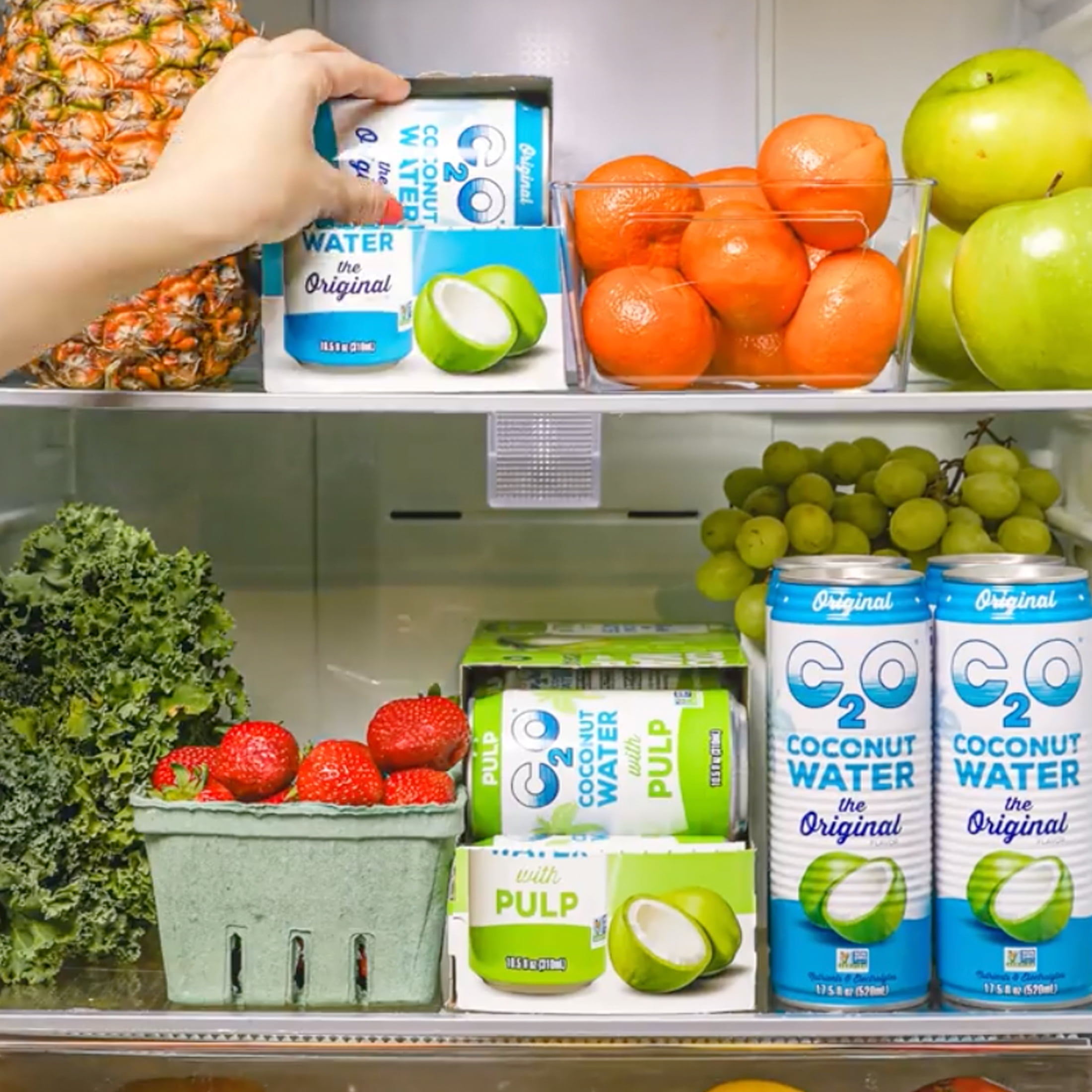 C2O Pure Coconut Water, Coconut Water Hydration Pack, 10.5 fl oz, 8 Pack
