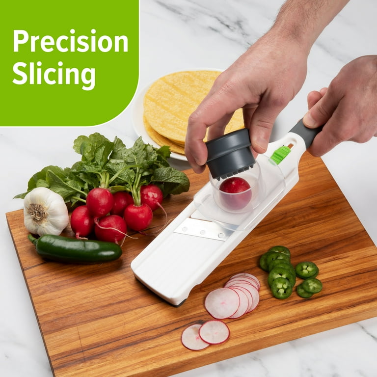 PrepSolutions Adjust-a-Slice Mini Mandoline with Stainless Steel Blade