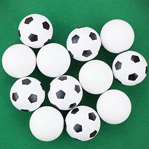 Black and White 35mm 3-pack Textured Replacement Soccer Ball Style Foosball