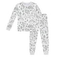 thumbnail image 1 of TBWNWG Ensembles et Ensembles pour Filles Enfants Col Rond Manches Longues Haut Pantalon Pyjamas Bricolage Peint à la Main Ensemble Tenue d'Intérieur Confortable pour Enfants, Taille 3-4 Ans, 1 of 3